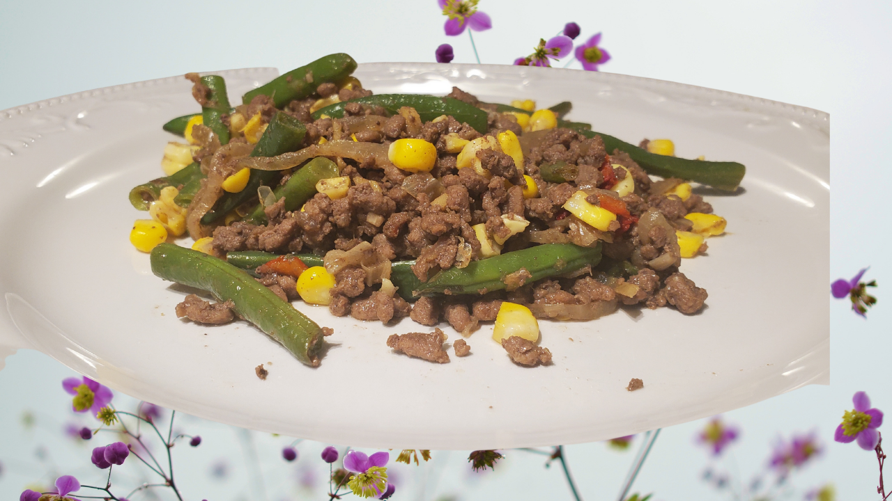 green beans and ground beef