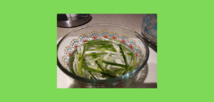 Strips of scallion